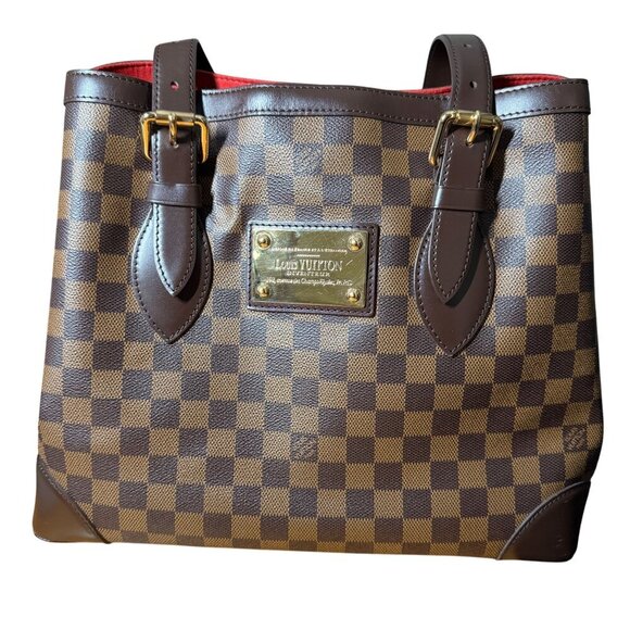 Louis Vuitton Damier Ebene Hampstead MM Medium Size Tote Vintage W/Dustbag - Picture 1 of 13